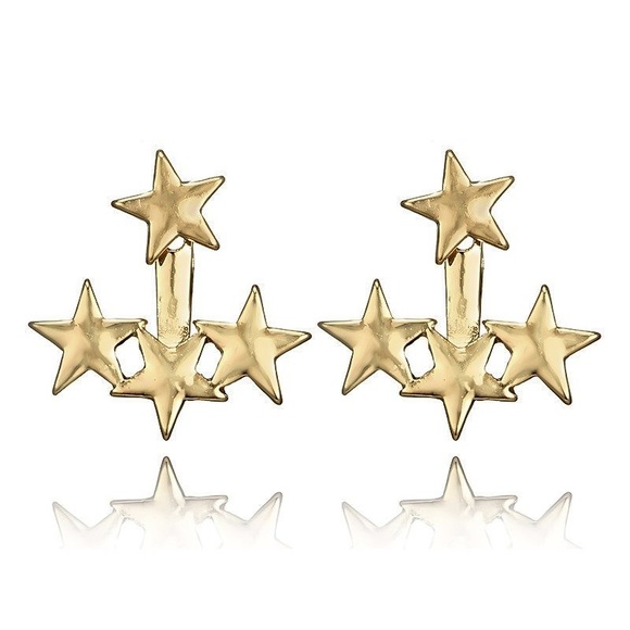 3/$30 - Gold Star Studs w/Matching Earring Jackets - Picture 4 of 6